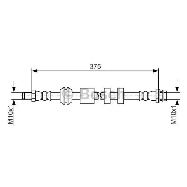 Шланг тормозной пер. L 490 для disc 17"\ Volvo S60/S80/V60/V70 1
