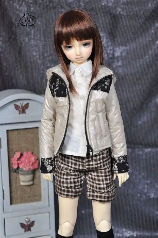 1/3 BJD пальто Одежда для куклы пуховик для BJD/SD SD13, не включает в себя куклы, обувь, парик и другие E2591 - Цвет: Серый