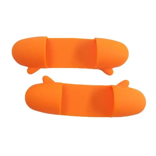 1 Pair Mini Silicone Heat Insulated Finger Clip Bowl Dish Plate Clamp Holder Non-slip Gripper Pot Holder - Цвет: Оранжевый