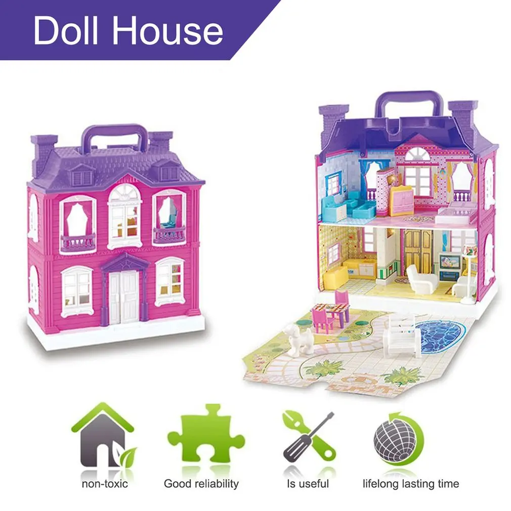 DIY Кукольный дом с миниатюрная мебель дом роскошное моделирование кукольный домик сборка игрушек для детей подарки на день рождения - Цвет: standard edition