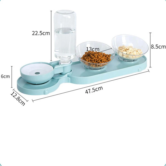 NEW Pet Dogs Cats Double Bowls High-Quality Food Water Feeder Container  Dispenser