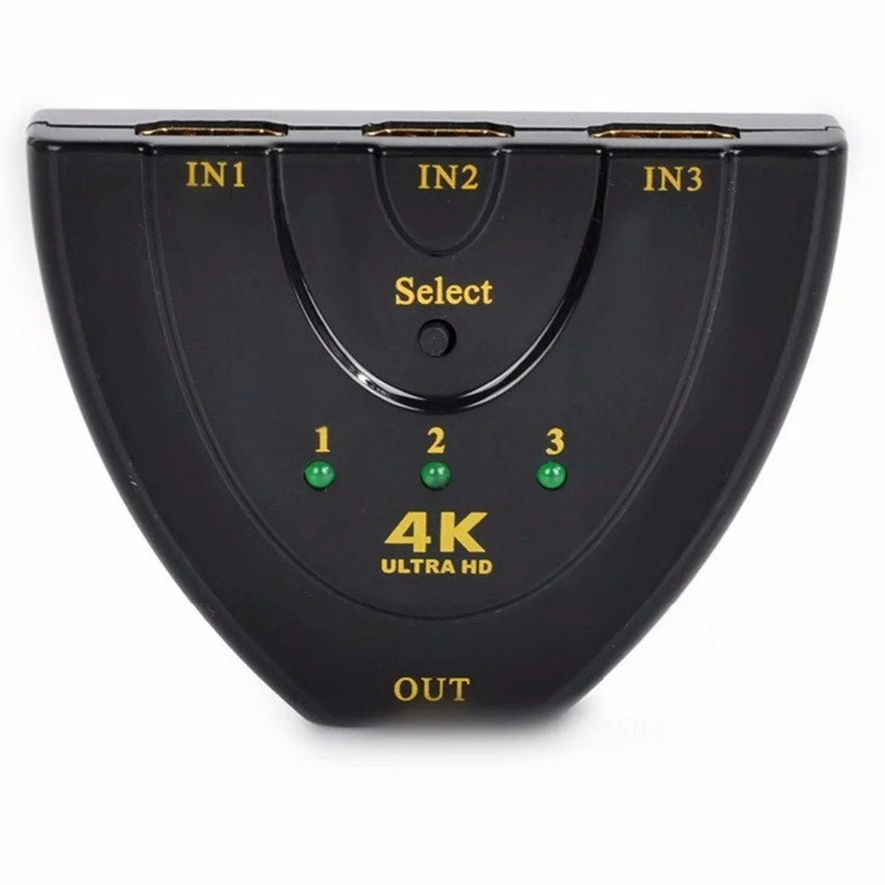 4 к* 2 к 3D Мини 3 порта HDMI переключатель 1.4b 4 к Коммутатор HDMI сплиттер 3 в 1 выход порт концентратор для DVD HDTV Xbox PS3 PS4 1080P