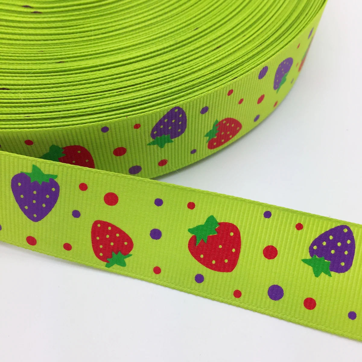 Новые DIY 5 ярдов 1 ''25 мм Клубника Фрукты печатные корсажная лента для волос лук Вечерние ремесло