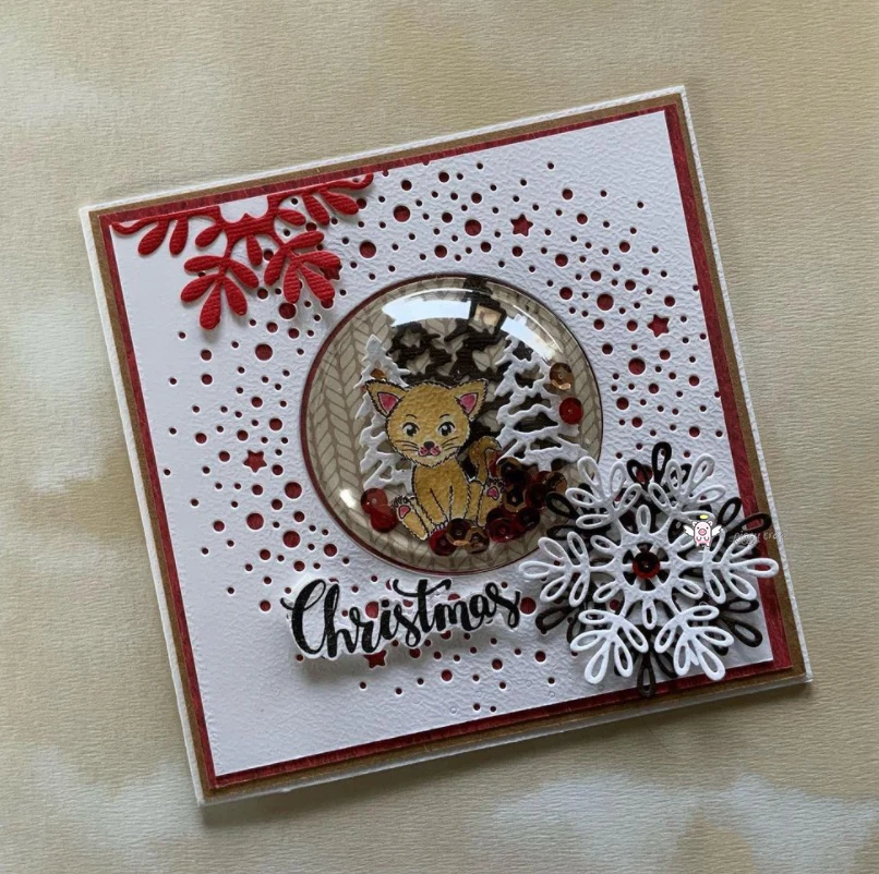 돼지 공예 금속 절단 다이 컷 다이 금형 겨울 배경 프레임 스크랩북 종이 공예 칼 금형 블레이드 펀치 스텐실 다이