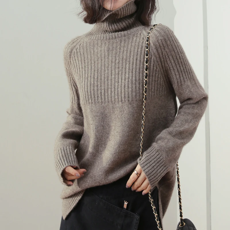 Thick Warm Turtleneck Cashmere Sweater Women 2021 Winter Knit Sweter Jumper Female jersey Pullover Pull Femme Hiver | Женская одежда