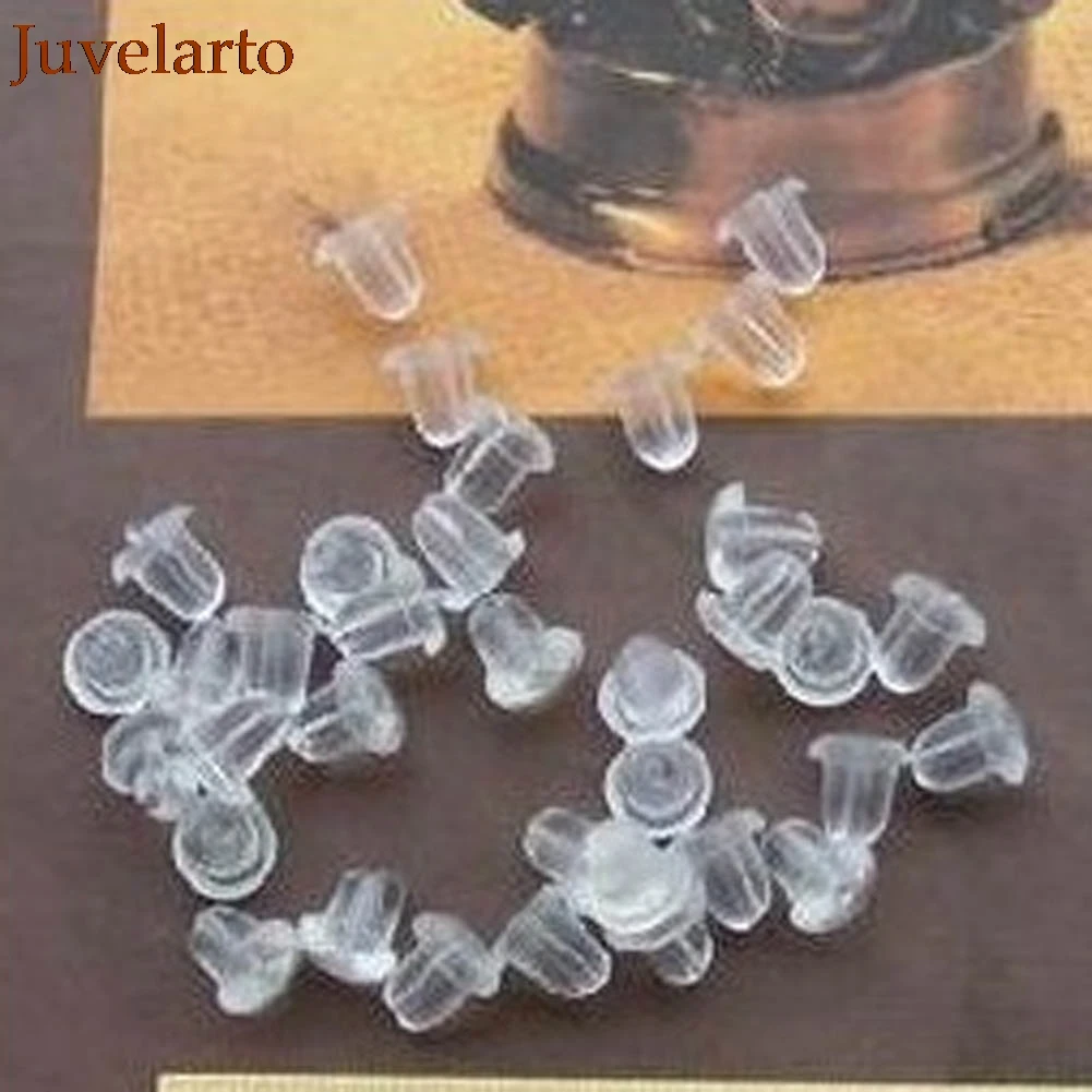 100 / Lot Earrings Jewelry Accessories Bullet Plastic Ear Plugging Blocked Earring Back Diy | Украшения и аксессуары