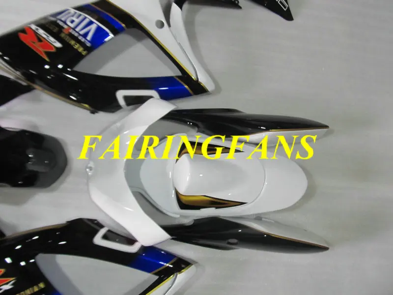 Литья под давлением обтекатель тела комплект для GSXR600 750 K6 06 07 GSXR 600 GSXR750 2006 2007 Белый Черный Обтекатели кузова+ подарки SC46