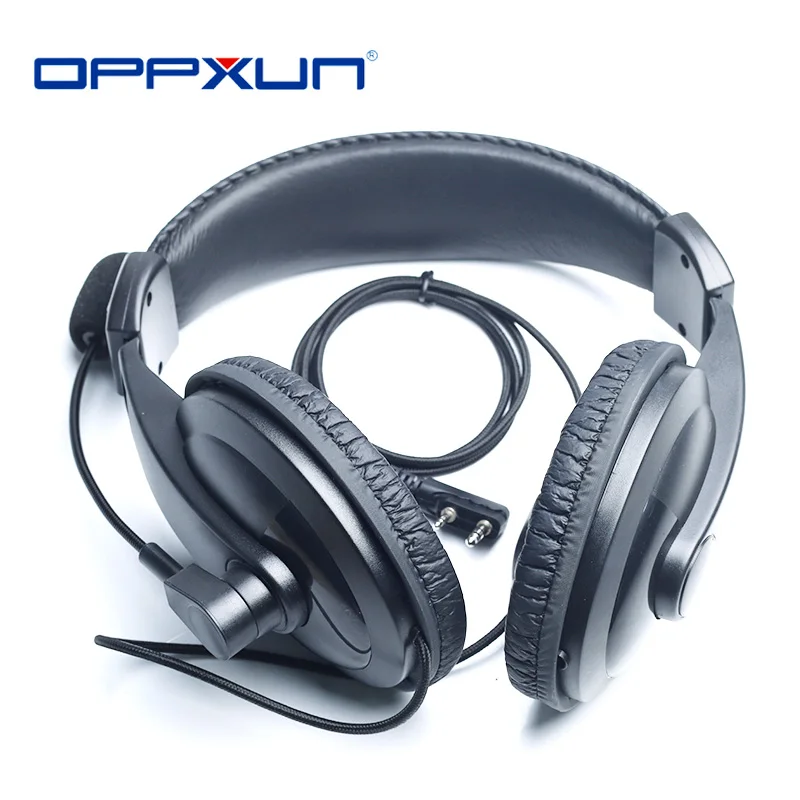 OPPXUN Шум шумоподавления наушники для BaoFeng UV5R UV-82 VOX Mic Динамик PTT иди и болтай Walkie Talkie