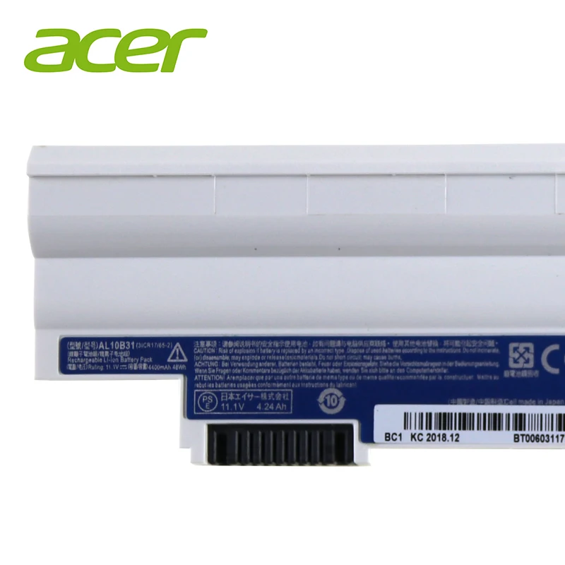 acer ноутбук батарея AL10B31For acer Aspire 522 D255 722 AOD255 AOD260 D255E D257 D260 D270 AL10A31