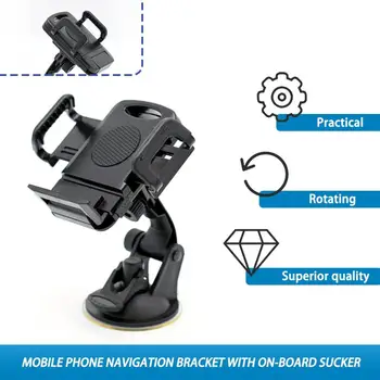 

Universal Car Phone Holder 360 Degree Rotary Phone GPS Adjustable Mounting Bracket for 3.5-6.5 Inch Smartphone