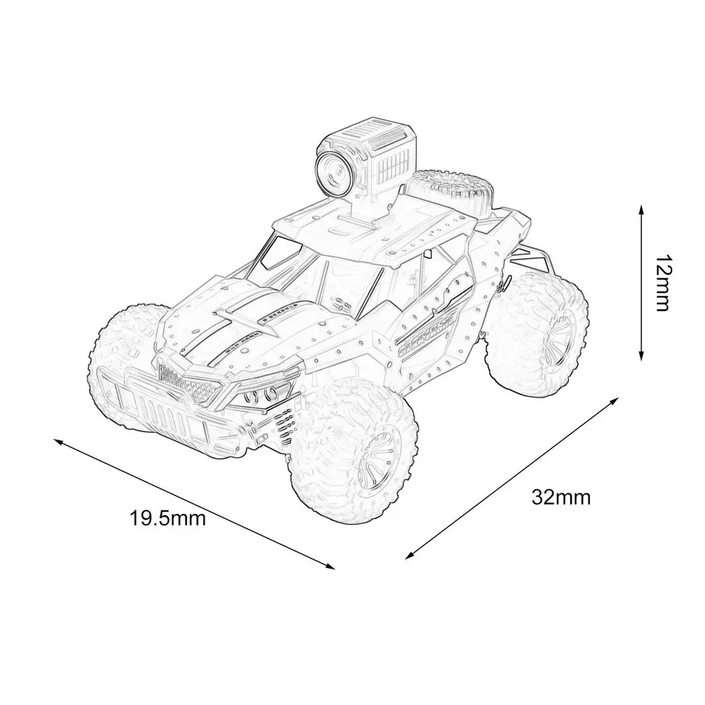 

DM-1803 Electric 4 Wheel Drive Buggy Rock 1/16 Crawler RC Car Wifi FPV 2.0MP Camera Off-Road Vehicle Toys for Children