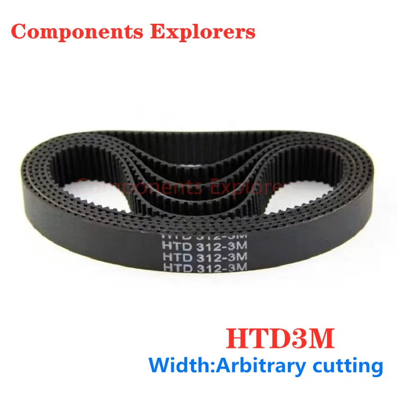 Courroie De Distribution En Caoutchouc HTD3M 609 612 615 624 630 633 3