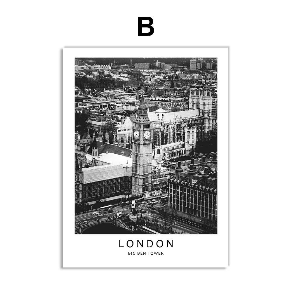 Paris-Tower-London-Big-Ben-Rome-Colosseum-New-York-Posters-And-Prints-Nordic-Canvas-Painting-Wall (5)