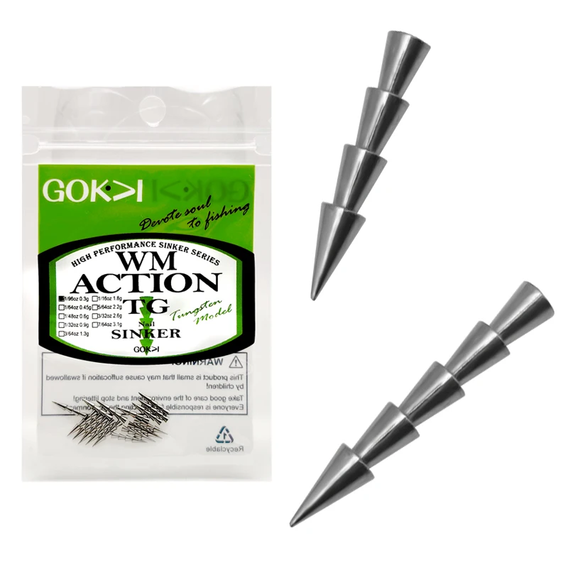 

10pcs 1/96-7/64oz Tungsten Nail Weight Fishing Weight Neko Rig Sinkers Lure Worm Weights Fishing Accessories Lure Worm Weight