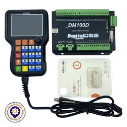 Máquina de perfuração e fresagem, controle de movimento cnc nch02 3/4/5 eixos, com alça, máquina de gravação
