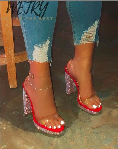 

IN 2020 Summer Women Sandals Slip-on High Heel Jelly Shoes Ladies Outdoor Holiday Slipper