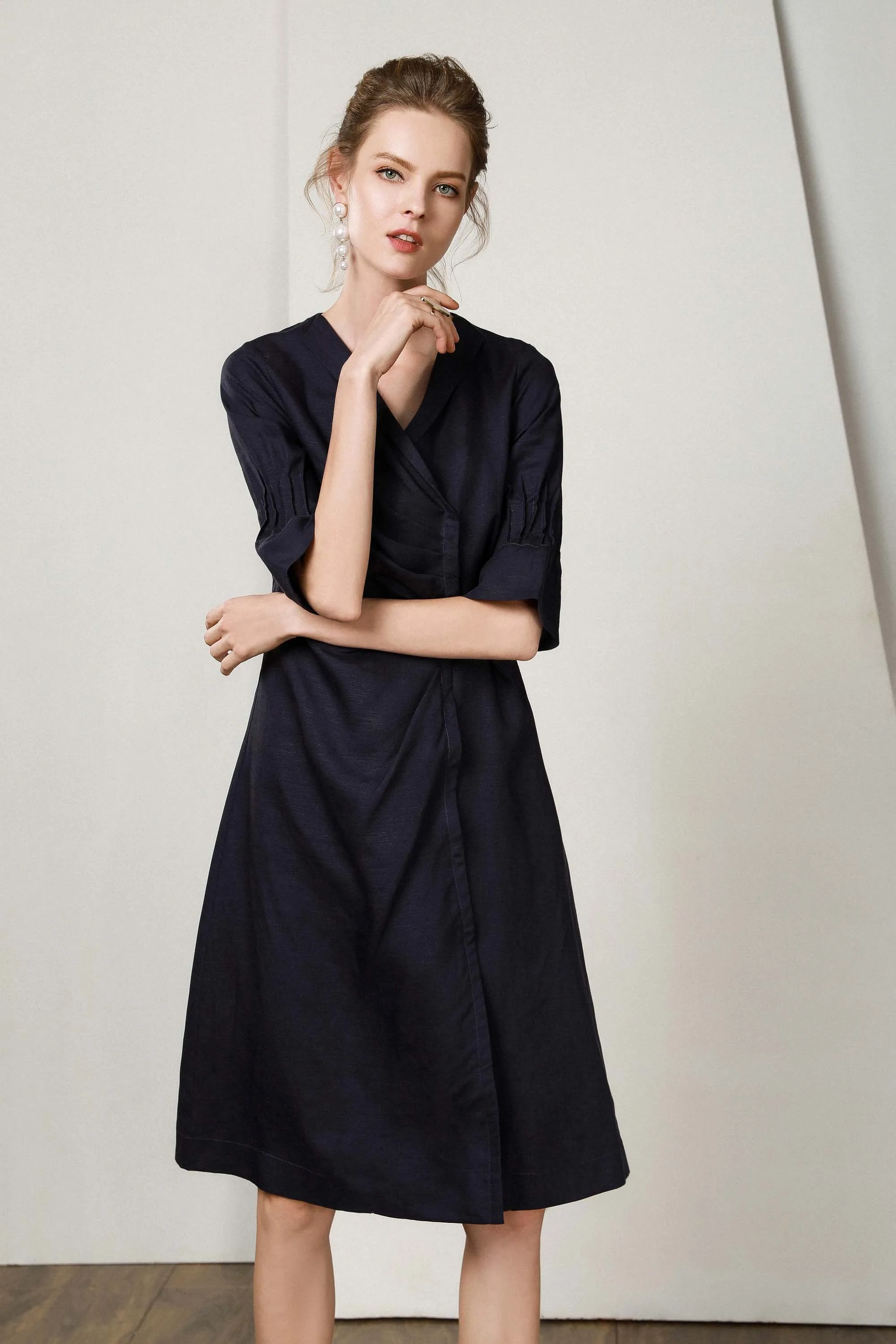 LA.TENDRE 2020 летнее офисное женское элегантное платье с рукавом бабочкой Vestidos