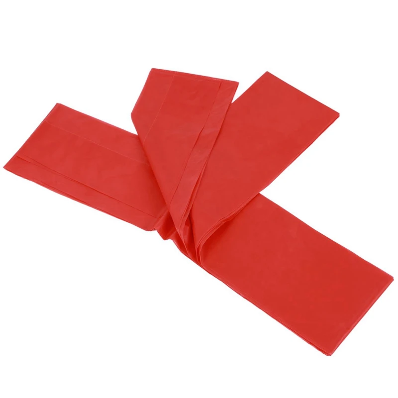 2 Pcs PEVA Disposable Tablecloths Table Cloth Cover Party Catering Events Tableware, White& Big Red