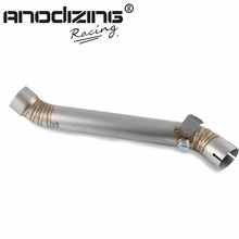 Мотоцикл глушитель двигателя среднего звенья скольжения на Круглый трубы для Kawasaki ZX10R ZX 10R 2011 2012 2013