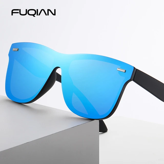 New Square Polarized Sunglasses Men Women Fashion Square Male Sun Glasses  Stylish One-piece Lens Driving Vacation Shades UV400