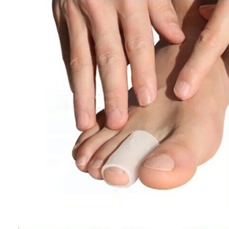 2Pcs Toe Separators Silicone Gel Stretchers Tube Shaped Bunion Protector