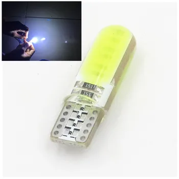 

T10 Silicone COB Led Car bulb W5W 192 168 Silica gel Auto Wedge Side Light Parking License Plate bulb 12V White