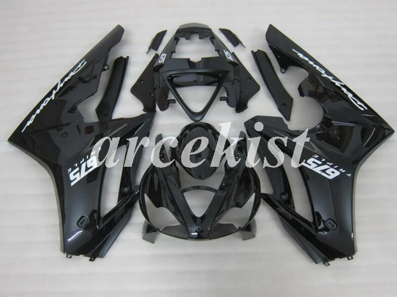 4 подарки инжектор ABS мотоцикл обтекатели комплект подходит для Triumph Daytona 675R 675 2006 2007 2008 06 07 08 пользовательские глянцевый черный