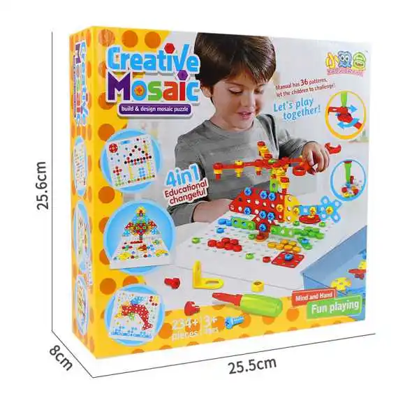 234/150/240PCS электрическая дрель гайка разборки матч инструмент развивающие игрушки в собранном виде блоков в форме миньона Джорджа из мультфильма игрушки для мальчиков дизайн строительные игрушки - Цвет: 240PCS