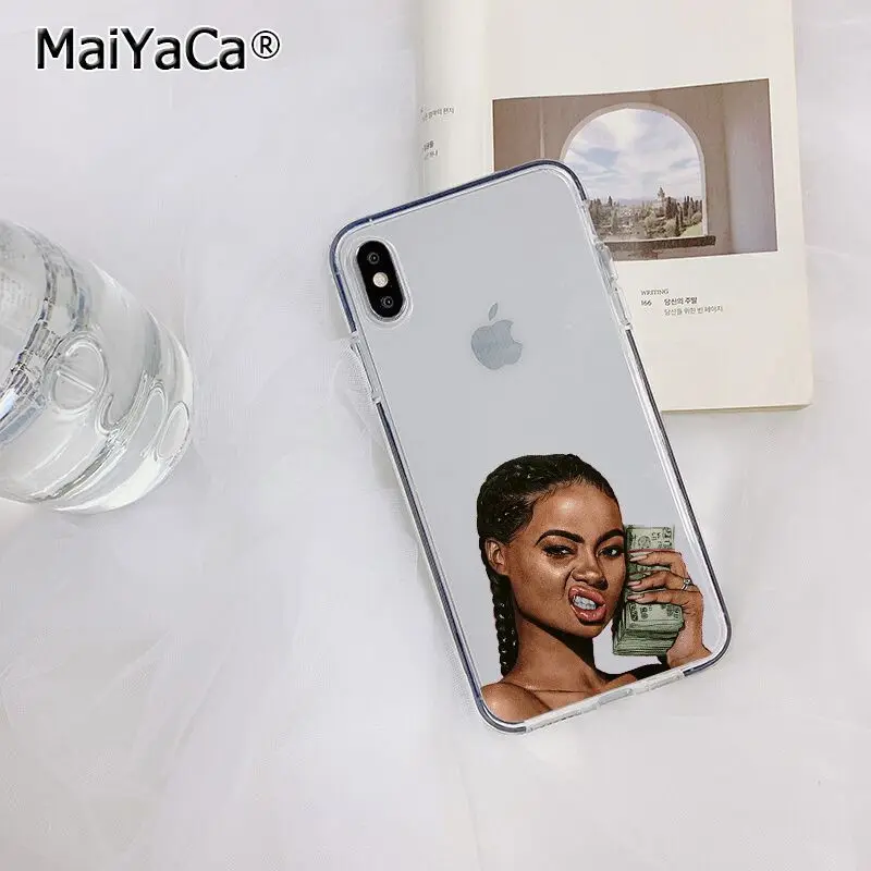 MaiYaCa Розовый сделать деньги не друзья каш черная голова девушка чехол для телефона для Apple iphone 11 pro 8 7 66S Plus X XS MAX 5S SE XR