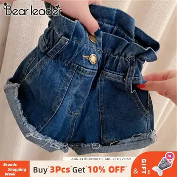 

Bear Leader Kids Jeans 2020 New Fashion Summer Girls Trousers Denim Pants Children Short Pants Button Pantalon Fillette for 3 7Y