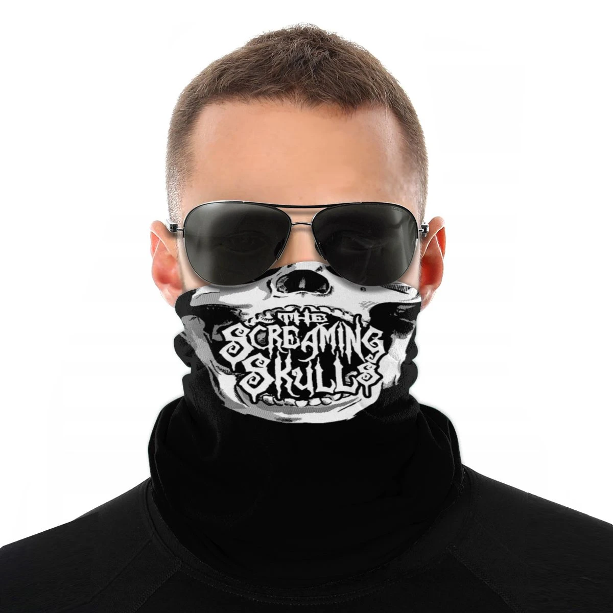 de calavera The V1 The Screaming, mascarilla de media para Halloween, pañuelo Tubular, Bandanas a prueba de viento, para ciclismo senderismo|Bufandas de hombre| - AliExpress