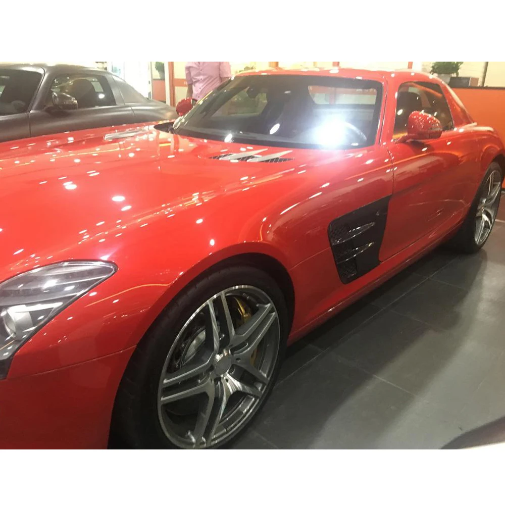 Вентиляционные отверстия для Mercedes-Benz класс SLS SLS63 AMG 2010-2013 углеродное волокно крыло факельные вентиляционные отверстия