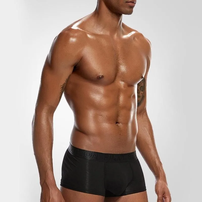 Модальное Мужское нижнее белье сексуальные трусы боксеры с низкой талией