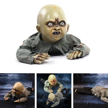 

Halloween Decoration Horror Animated Crawling Baby Zombie Scary Ghost Babies Doll Haunted Halloween Props Party Decor Supplies