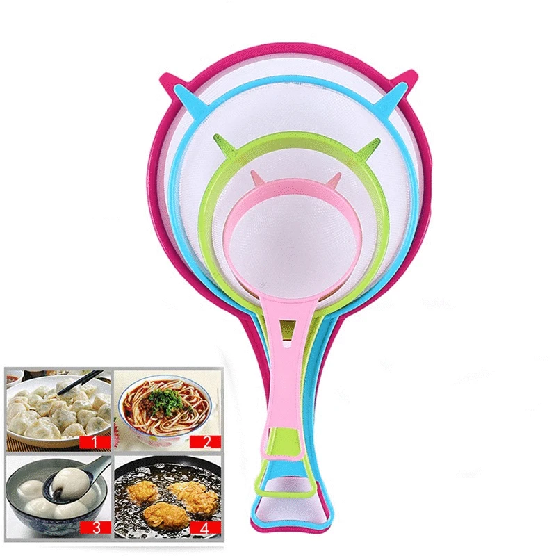 4 ピース セットプラスチック粉ふるいキッチンストレーナーふるいマルチ小麦粉ふるい目的ザルセット 4 サイズ Diy キッチンツール Colanders Strainers Aliexpress
