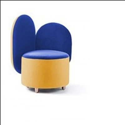 Роскошный скандинавский ленивый один диван стул для макияжа кухня кафе спальня гостиная Балконный стул подушки креативный бархат кровать стул - Цвет: Blue Yellow A