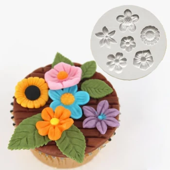 

Flowers Mould Silicone Mold Fondant Cake Decorating Tool Gumpaste Sugarcraft Chocolate Forms Bakeware Tools