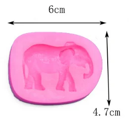 pink DIY Инструменты для выпечки помадка слон животные сенсорный жидкий шоколад для кекса для глины декоративные силиконовые формы - Цвет: pink
