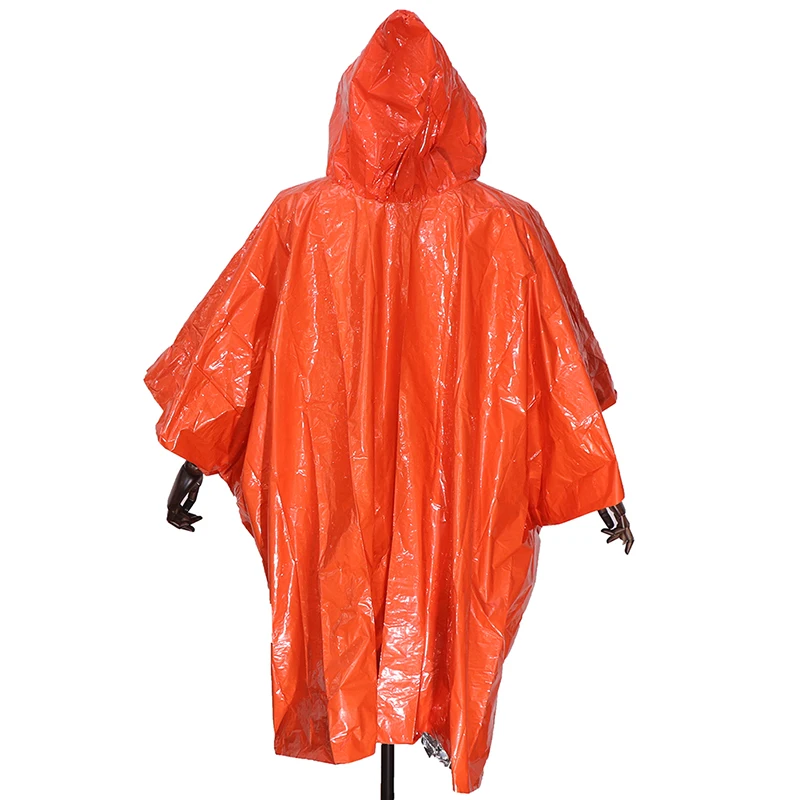 Горячее предложение! Оранжевое аварийное пончо для выживания Инструменты