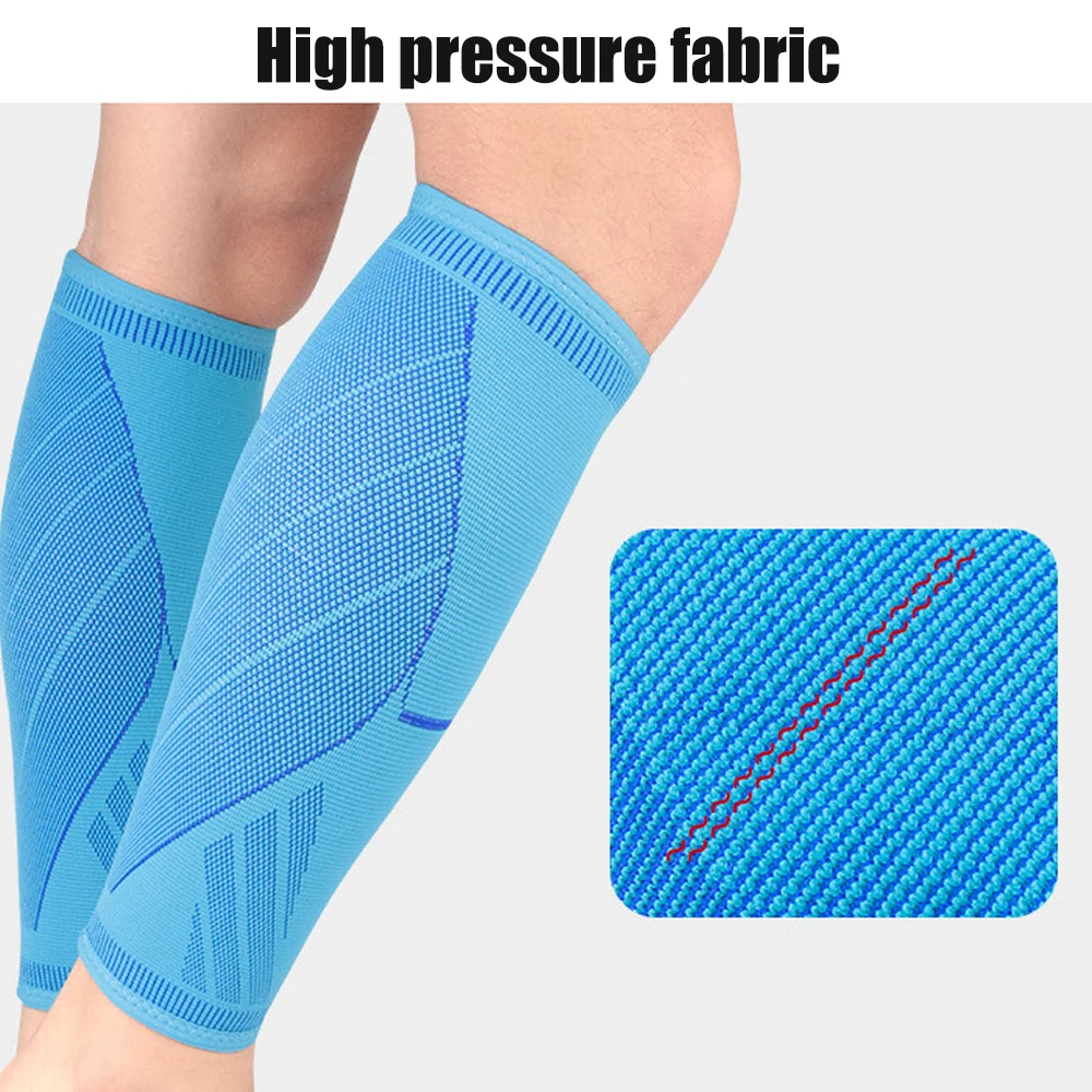 2Pcs/Pair Professional Sports Knitting Calf Compression Sleeve Shin Guard Leg Sleeves Calf Support for Running Cycling Training