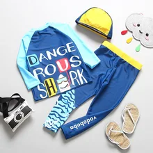 UPF50+ полосатая блузка для мальчиков От 3 до 10 лет купальный костюм для маленьких мальчиков с длинным рукавом для серфинга Детские swimwear-SW386 высокого качества