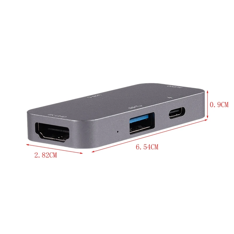 Тип-C концентратор подходит для Apple MacBook адаптер зарядки PD USB-C компонентов HDMI 4-в-1 док-станция