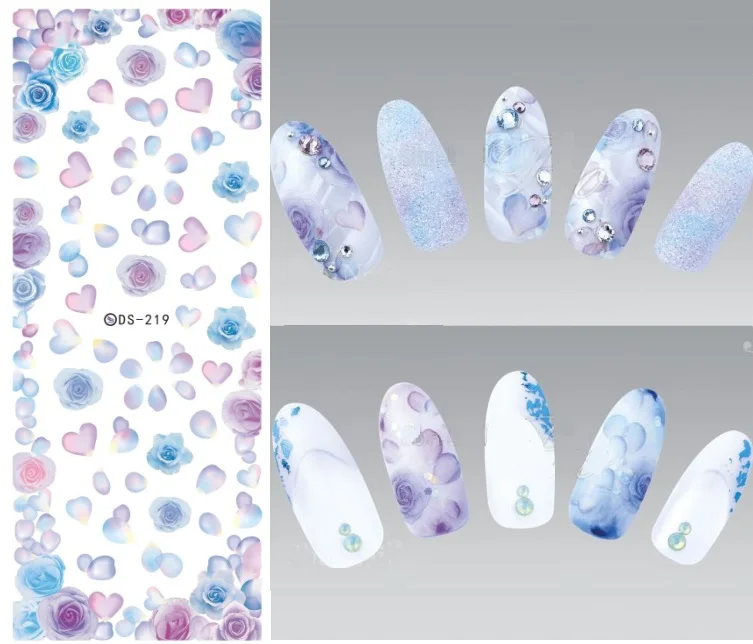 

Florals Pattern! Nails Art Manicure Water Transfer Decals Decorations Design Nail Stickers For Nails Tips Beauty