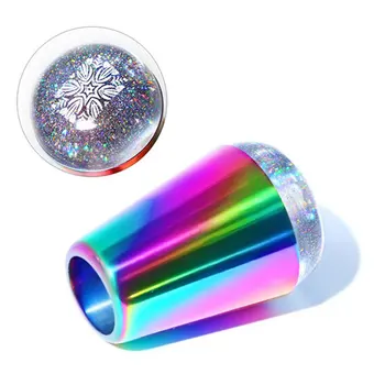 

Handle Holographic Transparent Nail Stamper For Stamping Plate Clear Stamper Head Nail Art Templates Nail Printing Tools