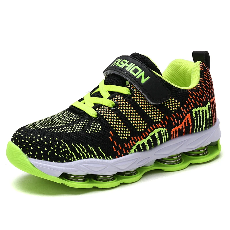 

New Children Sports Shoes Boys Girls Spring Damping Outsole Slip Patchwork Breathable Kids Shoes Child Running Sneakers ASH1877