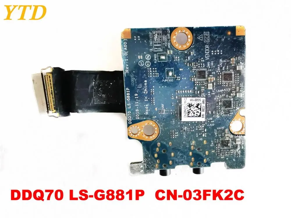 Placa de Áudio Original para Dell Testado Frete Grátis Ddq70 Ls-g881p Cn-03fk2c Bom - Imagem 3