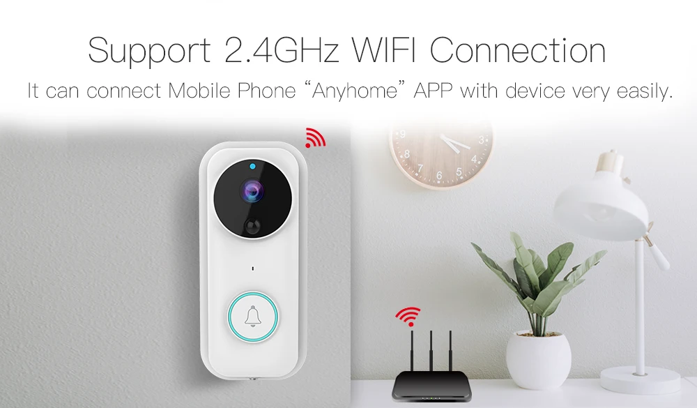 HD Высокая производительность wifi беспроводной умный дверной звонок видео PIR обнаружения дверной звонок визуальный домофон IP ночное видение камера безопасности