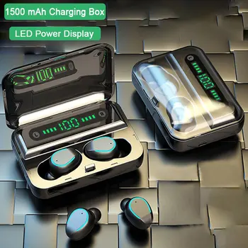 

True Wireless Bluetooth Touch Earphone Sport Headphones Mini Earbuds Stereo Bass F9 Waterproof Wireless Headset With Mic Android