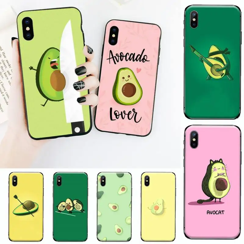 

Cute Avocado Phone Case for iPhone 11 12 pro XS MAX 8 7 6 6S Plus X 5S SE 2020 XR