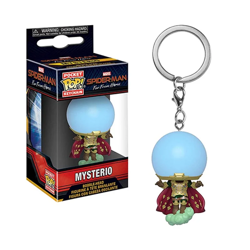 

Funko Pop Marvel SpiderMan Mysterio Action Spider-Man Far From Home Keychain Toys